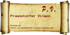 Praunstorfer Vilmos névjegykártya